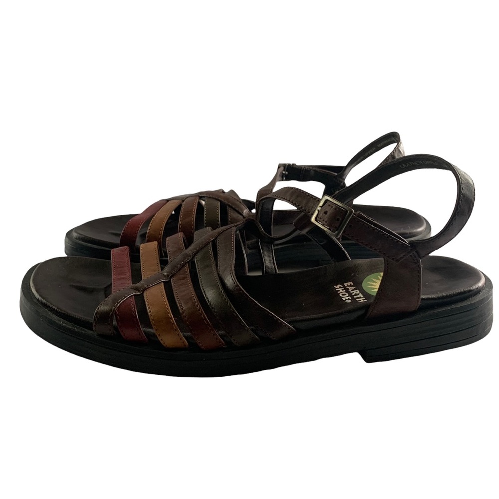 Earth Women’s Brown Multi-Strip Leather Sandal - Picture 5 of 6